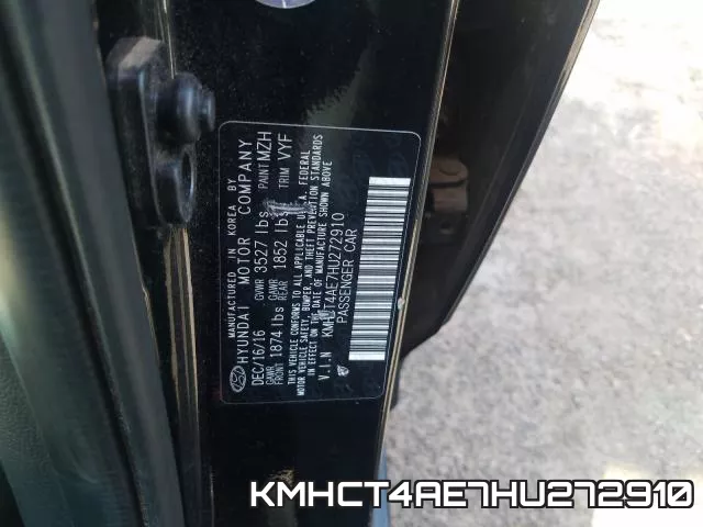 KMHCT4AE7HU272910 фото 2