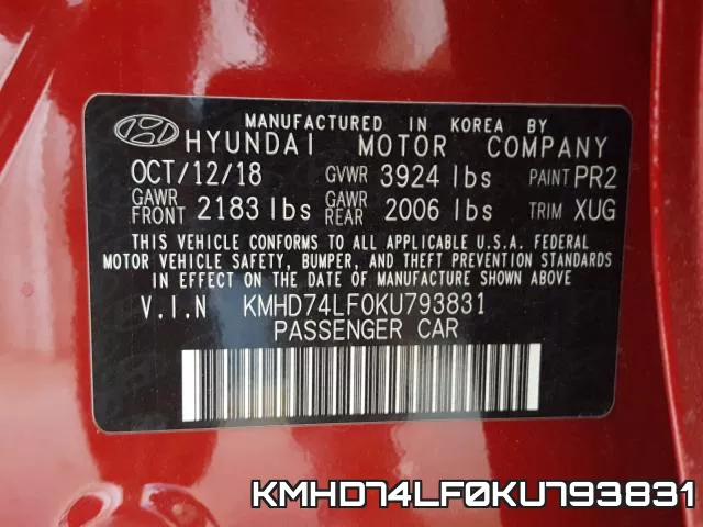 KMHD74LF0KU793831 фото 2