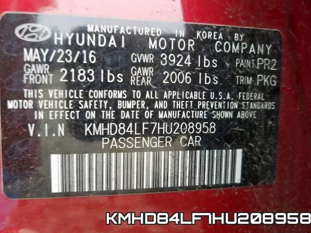 KMHD84LF7HU208958 фото 2