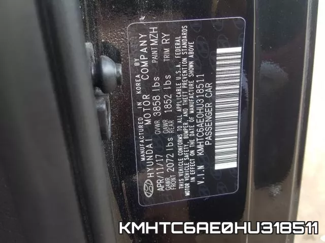 KMHTC6AE0HU318511 фото 2