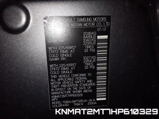 KNMAT2MT7HP610329 фото 2
