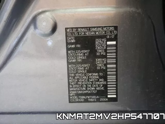 KNMAT2MV2HP547707 фото 2