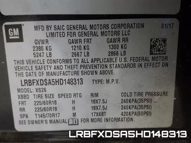 LRBFXDSA5HD148313 фото 2
