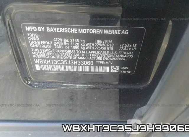 WBXHT3C35J3H33068 фото 10