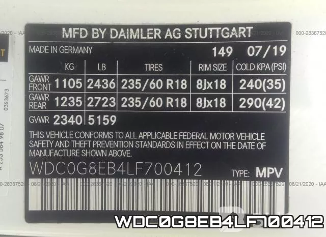 WDC0G8EB4LF700412 фото 10
