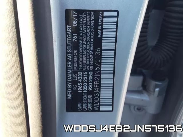 WDDSJ4EB2JN575136 фото 2