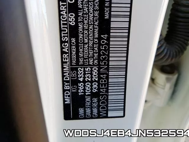WDDSJ4EB4JN532594 фото 2