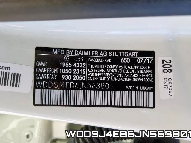 WDDSJ4EB6JN563801 фото 2