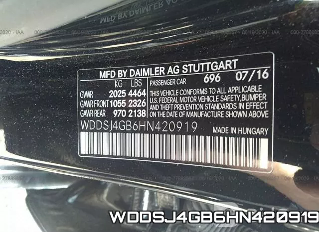 WDDSJ4GB6HN420919 фото 10