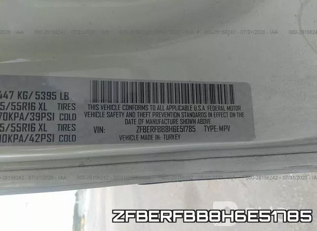 ZFBERFBB8H6E51785 фото 10