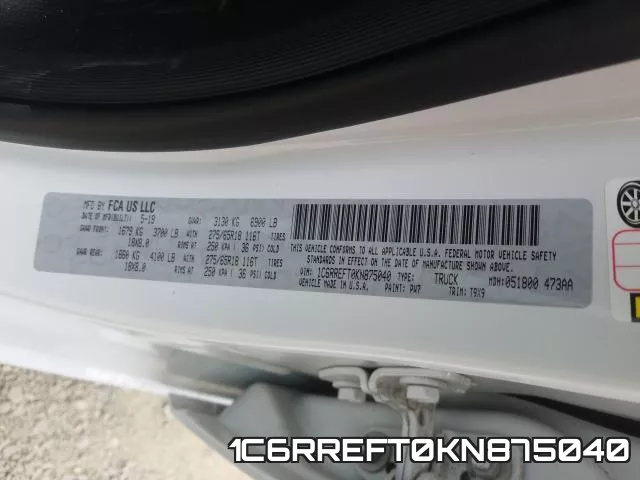 1C6RREFT0KN875040 фото 2