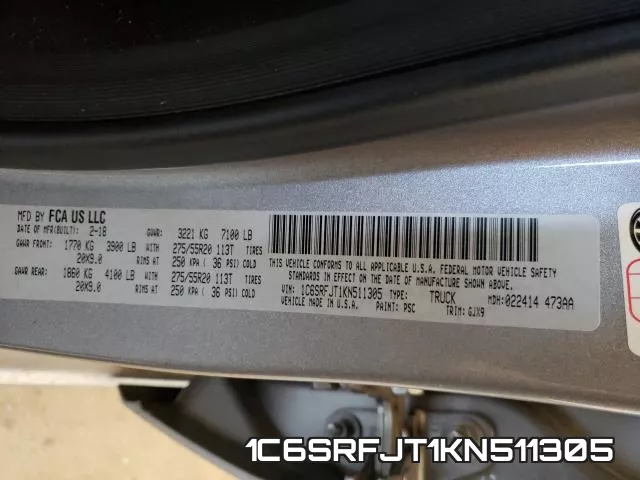 1C6SRFJT1KN511305 фото 2