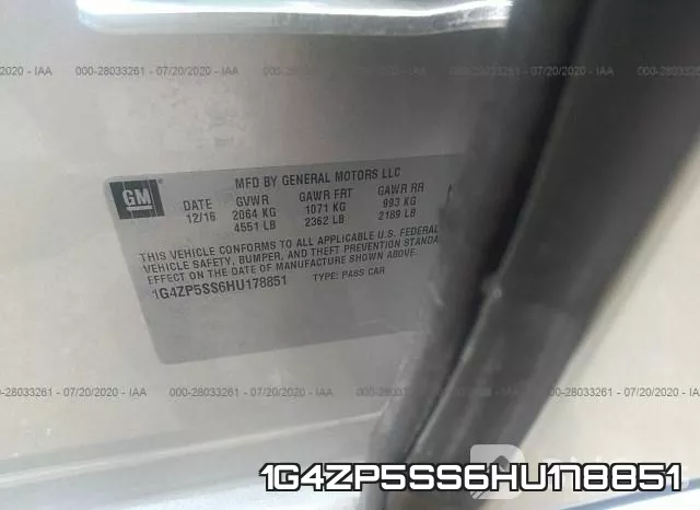 1G4ZP5SS6HU178851 фото 10