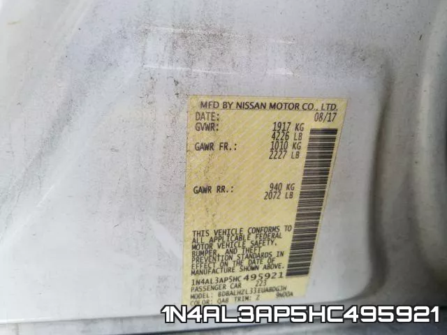 1N4AL3AP5HC495921 фото 2