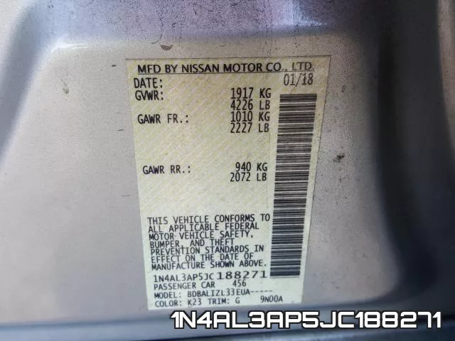 1N4AL3AP5JC188271 фото 2