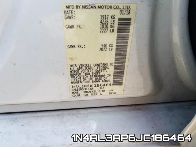 1N4AL3AP6JC186464 фото 2