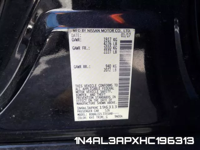 1N4AL3APXHC196313 фото 2