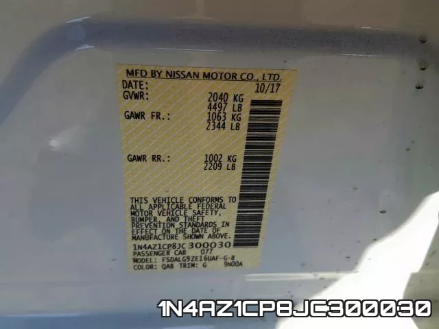 1N4AZ1CP8JC300030 фото 2