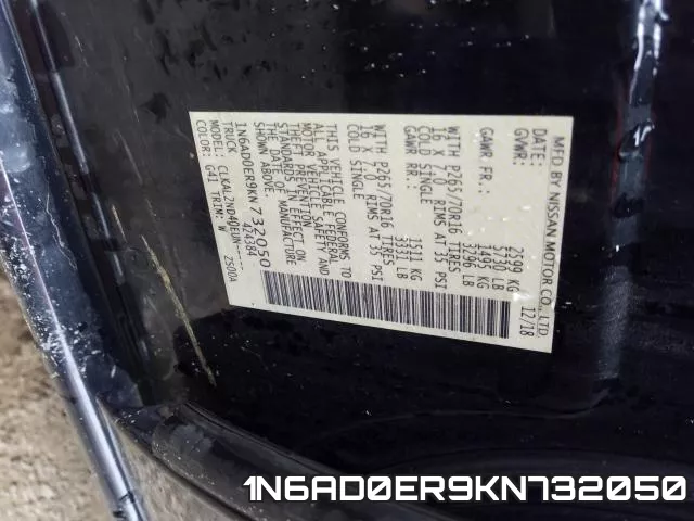 1N6AD0ER9KN732050 фото 2
