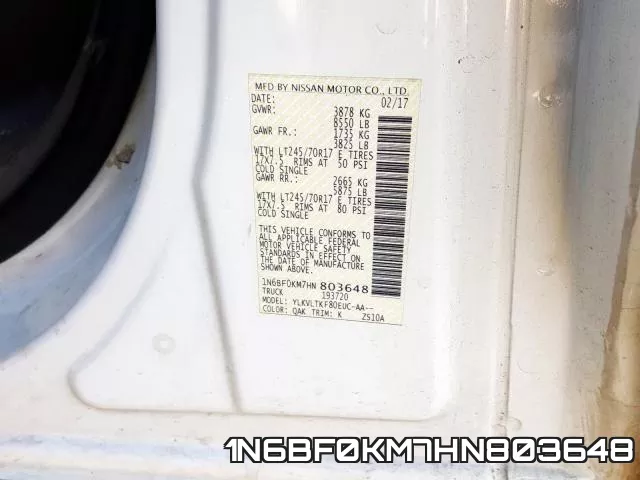 1N6BF0KM7HN803648 фото 2