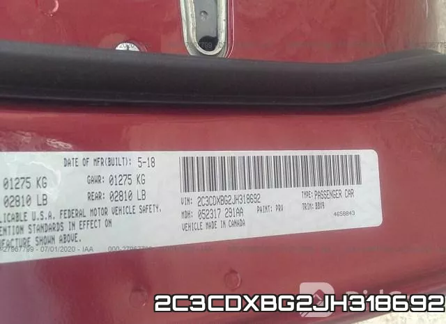 2C3CDXBG2JH318692 фото 10