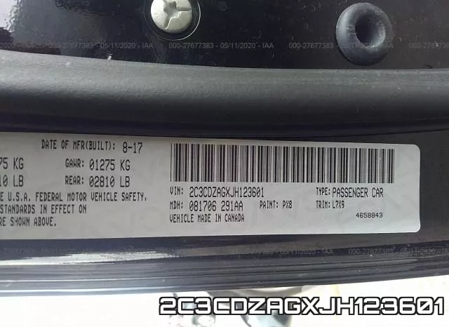 2C3CDZAGXJH123601 фото 10