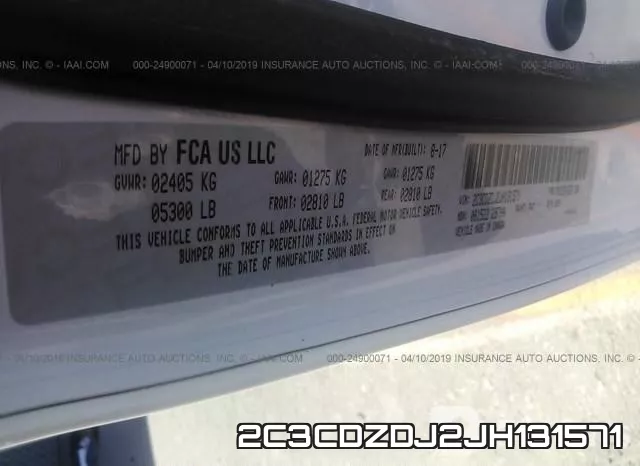 2C3CDZDJ2JH131571 фото 10