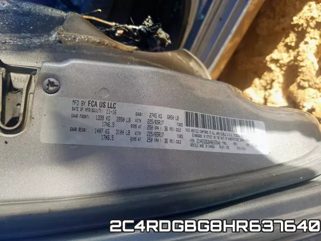 2C4RDGBG8HR637640 фото 2