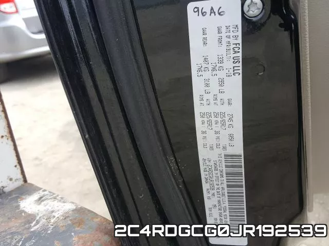 2C4RDGCG0JR192539 фото 2