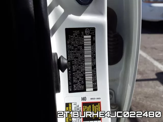 2T1BURHE4JC022480 фото 2