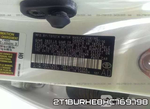 2T1BURHE8HC769798 фото 10