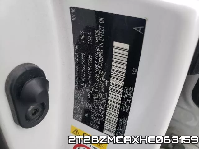 2T2BZMCAXHC063159 фото 2