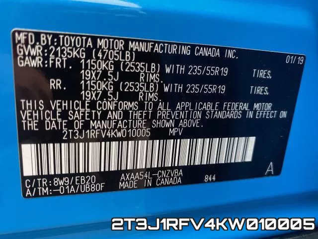 2T3J1RFV4KW010005 фото 2