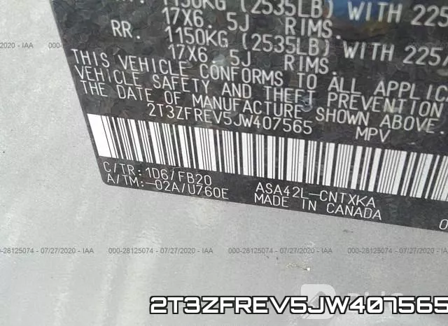 2T3ZFREV5JW407565 фото 10