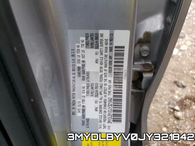 3MYDLBYV0JY321842 фото 2