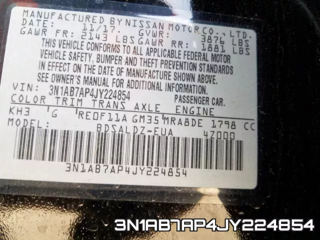 3N1AB7AP4JY224854 фото 2
