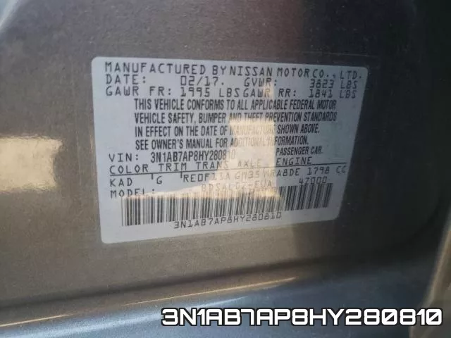 3N1AB7AP8HY280810 фото 2