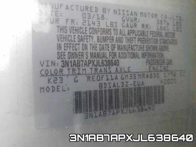 3N1AB7APXJL638640 фото 2