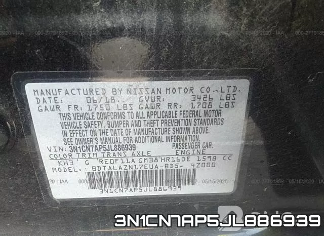 3N1CN7AP5JL886939 фото 10