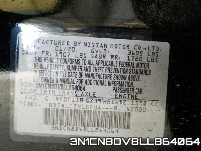 3N1CN8DV8LL864064 фото 2