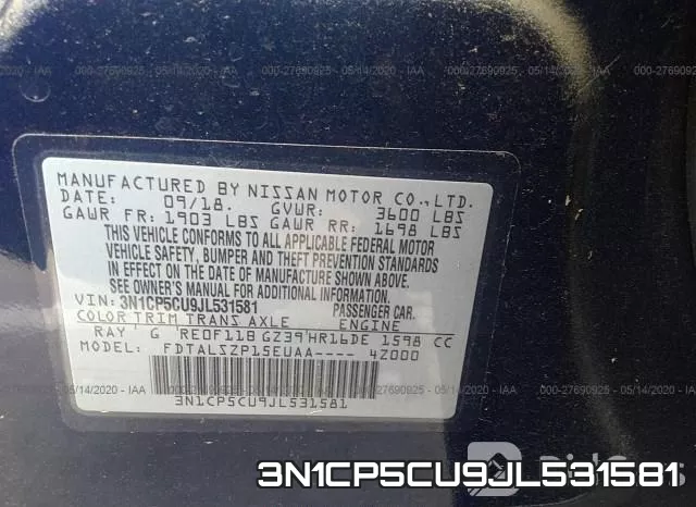 3N1CP5CU9JL531581 фото 10