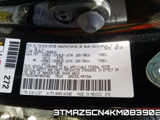 3TMAZ5CN4KM083902 фото 2
