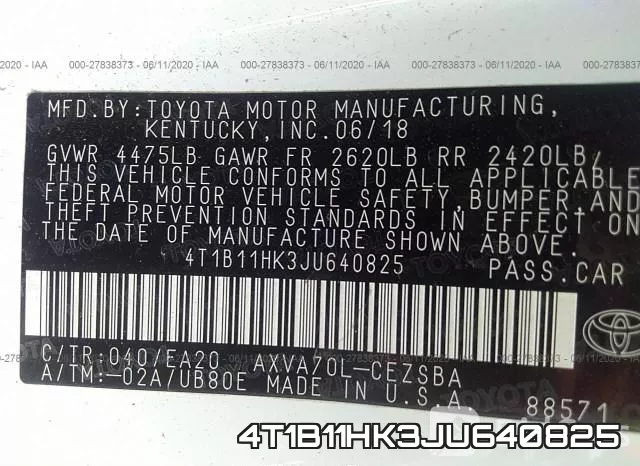 4T1B11HK3JU640825 фото 10