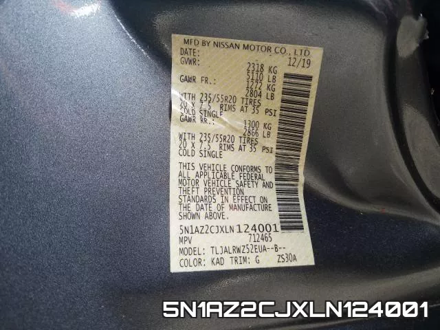 5N1AZ2CJXLN124001 фото 2