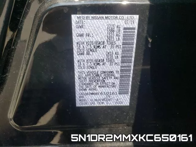 5N1DR2MMXKC650161 фото 2