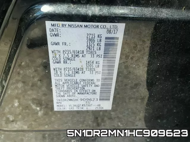 5N1DR2MN1HC909623 фото 2