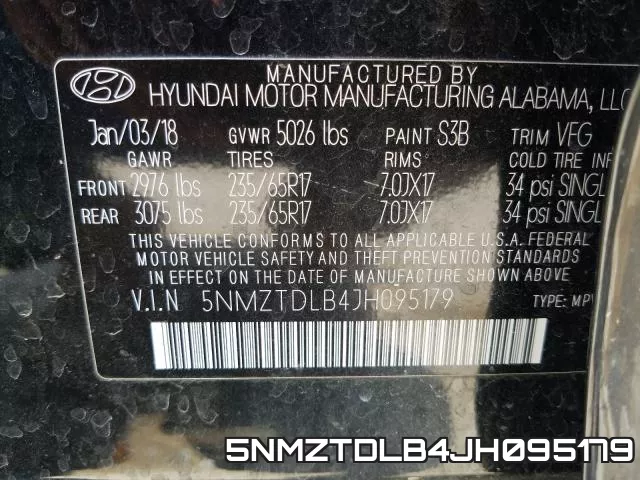 5NMZTDLB4JH095179 фото 2