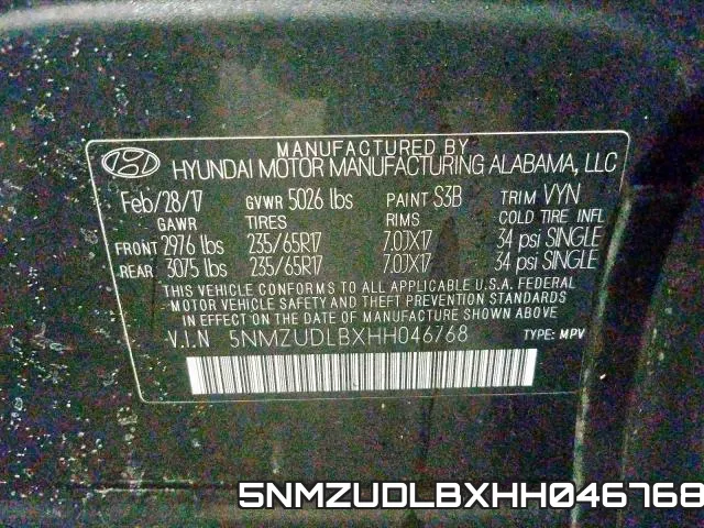 5NMZUDLBXHH046768 фото 2