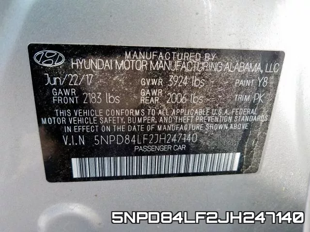 5NPD84LF2JH247140 фото 2