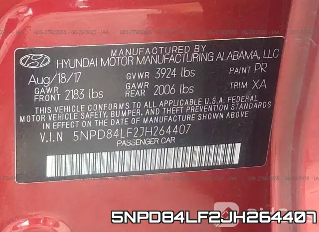 5NPD84LF2JH264407 фото 10